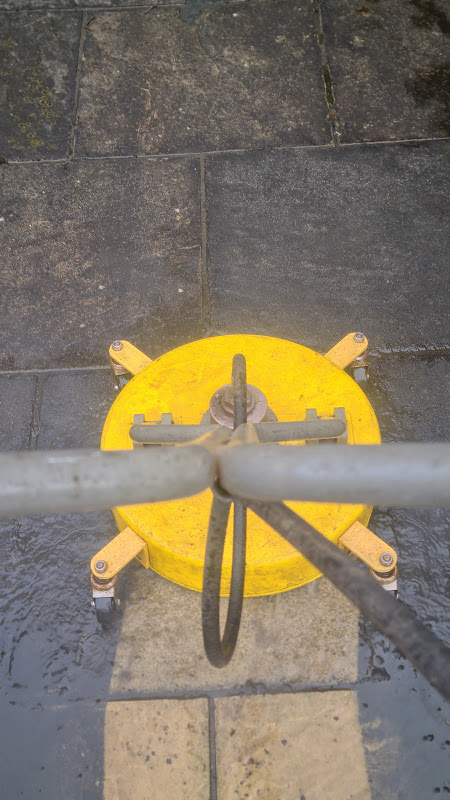 Patio cleaning East Cheshire — stone and slab paving restored removing algae and grime